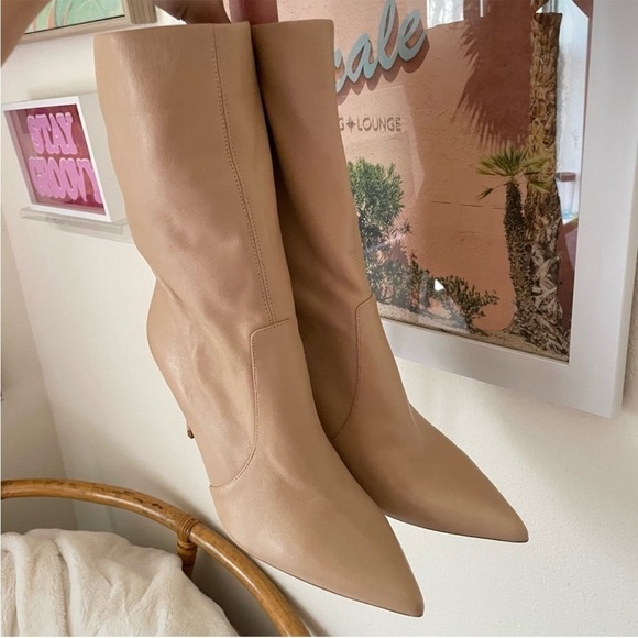 Zara Pointed Toe Slouchy Boots - Picture 5 of 9